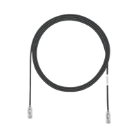 Cable de Parcheo TX6, UTP Cat6, Diámetro Reducido (28AWG), Color Negro, 7ft