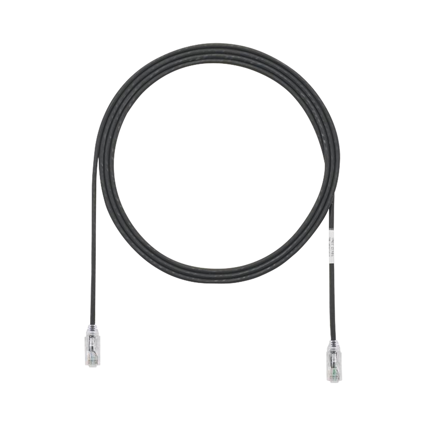 Cable de Parcheo TX6, UTP Cat6, Diámetro Reducido (28AWG), Color Negro, 7ft