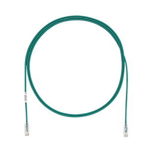 Cable de Parcheo TX6, UTP Cat6, Diámetro Reducido (28AWG), Color Verde, 7ft