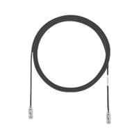 Cable de Parcheo TX6, UTP Cat6, Diámetro Reducido (28AWG), Color Negro, 8 ft