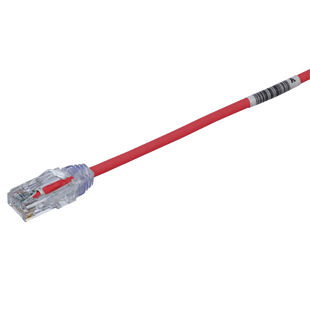 Cable de Parcheo TX6, UTP Cat6, Diámetro Reducido (28AWG), Color Rojo, 8in (20.2cm)