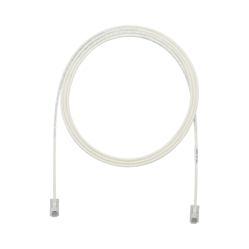 Cable de Parcheo UTP Cat6A, CM/LSZH, Diámetro Reducido (28AWG), Color Blanco Mate, 10 ft