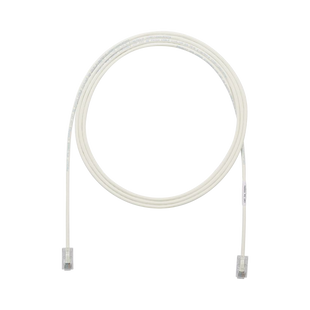 Cable de Parcheo UTP Cat6A, CM/LSZH, Diámetro Reducido (28AWG), Color Blanco Mate, 15ft