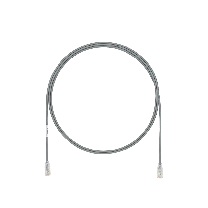 Cable de Parcheo UTP Cat6A, CM/LSZH, Diámetro Reducido (28AWG), Color Gris, 15ft