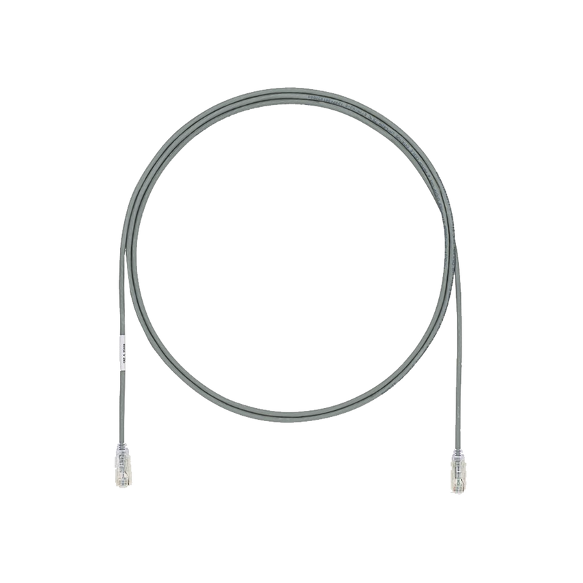 Cable de Parcheo UTP Cat6A, CM/LSZH, Diámetro Reducido (28AWG), Color Gris, 1 ft