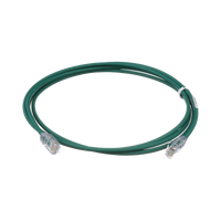Cable de Parcheo UTP Cat6A, CM/LSZH, Diámetro Reducido (28AWG), Color Verde, 5ft