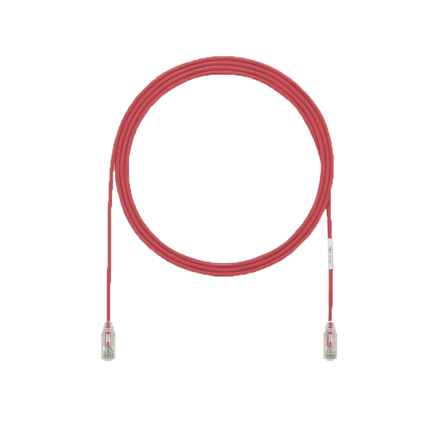 Cable de Parcheo UTP Cat6A, CM/LSZH, Diámetro Reducido (28AWG), Color Rojo, 5ft