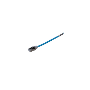 Patch Cord Cat6A, Diametro Reducido 28 AWG, Blindado S/FTP, CM/LS0H, 0.5 m., Color Azul