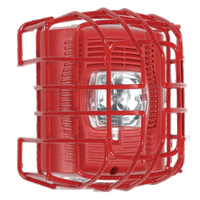 Protector De Rejilla Anti Vandalismo Y Golpes Accidentales, Color Rojo, Para Sirenas/Estrobos/Bocinas System Sensor, Montaje En Superficie, 7.49"Altox6.74"Anchox6.09"Profundidad