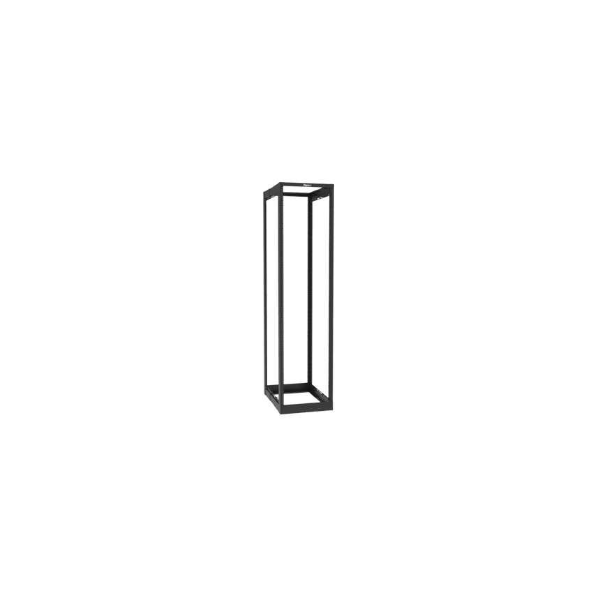 Rack de Cuatro Postes Estándar de 19", Rieles Con Orificio Para Tuerca Enjaulada, Profundidad Ajustable de 23 a 42 in, 45 Unidades de Rack, Color Negro