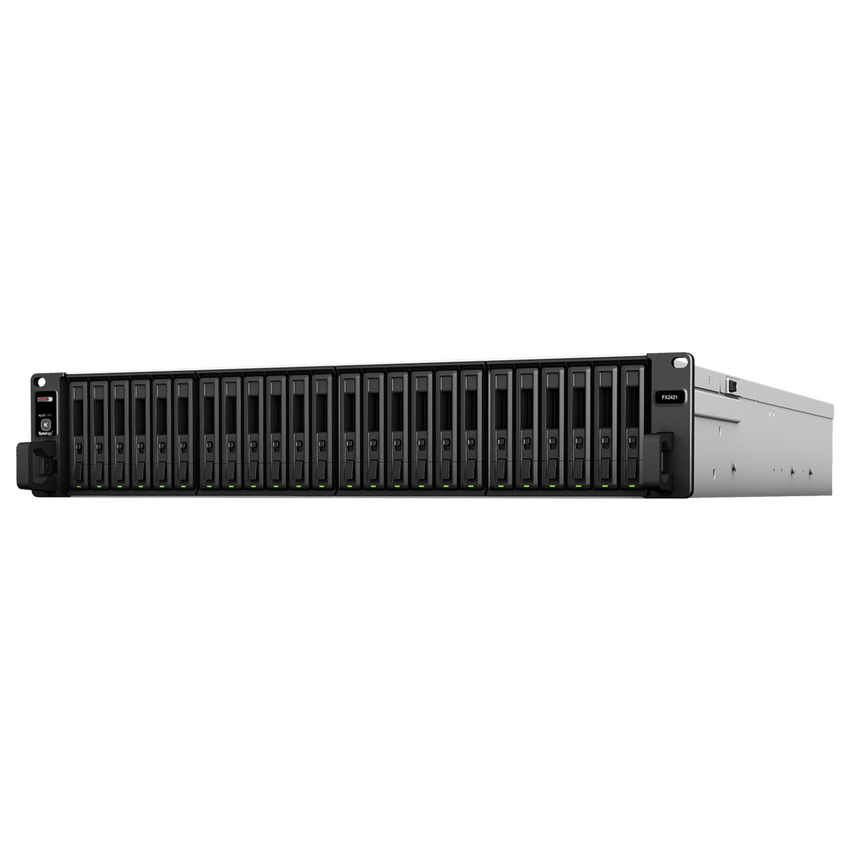 Unidad de Expansión FX2421 para Synology FlashStation | 24 Receptáculos de Unidad 2.5" | Compatible con SSD SATA SAT5200 | Diseño de Alta Fiabilidad | Fuentes de Alimentación Redundantes.