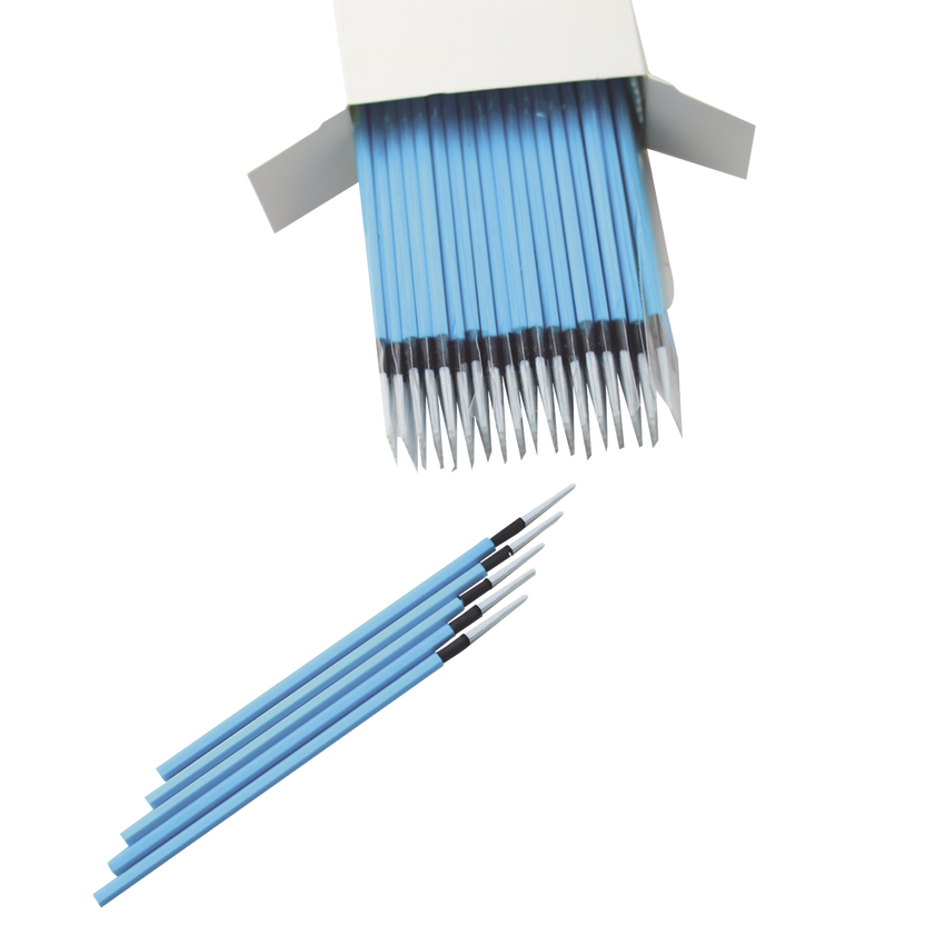 Hisopos para Limpieza de Puertos de Fibra Óptica 1.25 mm (0.05 Pulgadas) para Adaptadores LC y MU, 100 Piezas