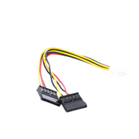 Cable Doble de Corriente SATA / Compatible con DVR´s epcom y HIKVISION / 15 cm de Longitud