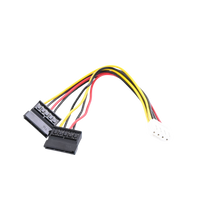 Cable Doble de Corriente SATA / Compatible con DVR´s epcom y HIKVISION / 15 cm de Longitud