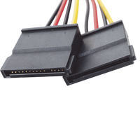 Cable Doble de Corriente SATA / Compatible con DVR's epcom / HIKVISION / 25 cms de Longitud