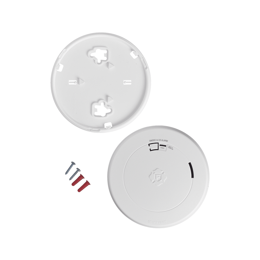 Detector Combo de Humo/CO, Autónomo, Batería Sellada de Litio de 10 años, No Requiere Panel, Diseño Ultra Delgado, No Requiere Cableado
