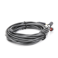 Cable Adaptador de 3.5mm Macho a 2 RCA Macho / 5 Metros (16.40 Pies) / Color Gris / Blindaje Múltiple / ABS / Alta Calidad