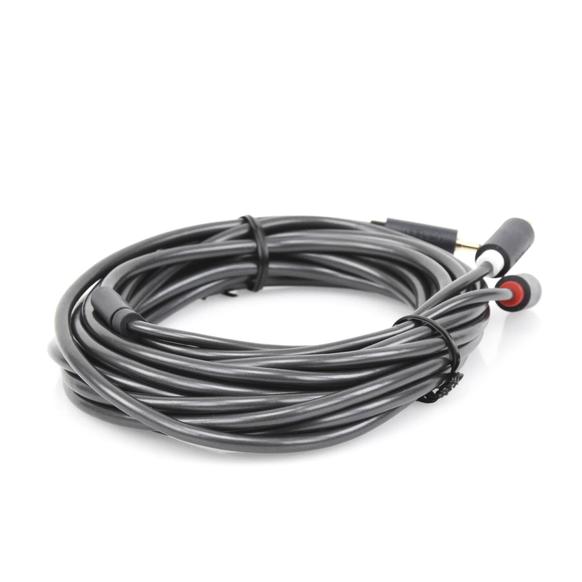 Cable Adaptador de 3.5mm Macho a 2 RCA Macho / 5 Metros (16.40 Pies) / Color Gris / Blindaje M�ltiple / ABS / Alta Calidad