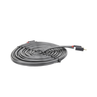 Cable de Audio 2 RCA Macho a 2 RCA Macho / 5 Metros (16.40 Pies) / Color Negro / Alta Calidad / Anillos de Goma para Asegurar un Agarre Firme al Instalar o Quitar el Cable