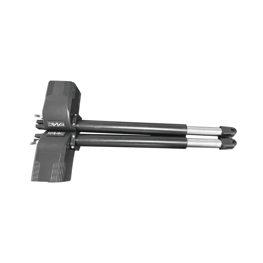 Kit de Operadores Abatibles FAAC 412 Para Puertas de 3 Metros y hasta 300 KG / Operadores no Reversibles y Con llave de Desbloqueo Manual