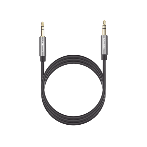 Cable Auxiliar 5 Metros / Conector 3.5mm a 3.5mm / Macho a Macho / Cubierta de TPE / Carcasa de Aluminio / Color Negro