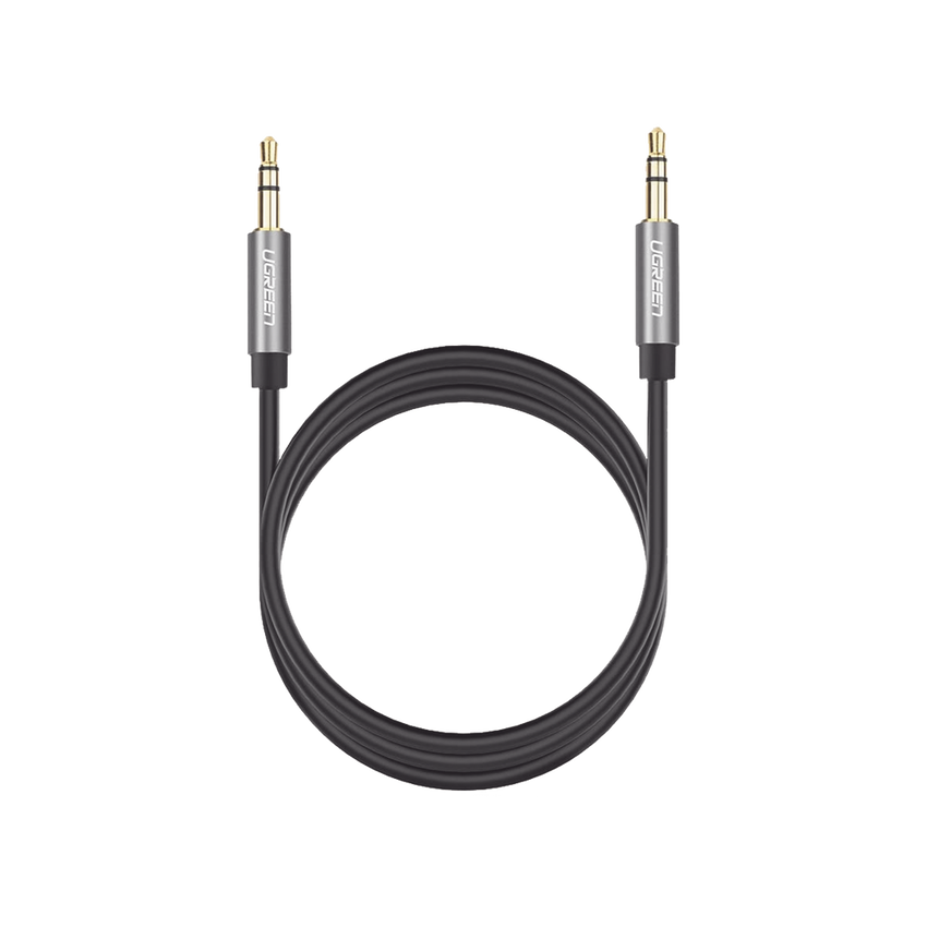 Cable Auxiliar 5 Metros / Conector 3.5mm a 3.5mm / Macho a Macho / Cubierta de TPE / Carcasa de Aluminio / Color Negro