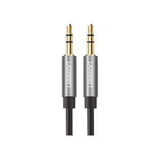 Cable Auxiliar 5 Metros / Conector 3.5mm a 3.5mm / Macho a Macho / Cubierta de TPE / Carcasa de Aluminio / Color Negro