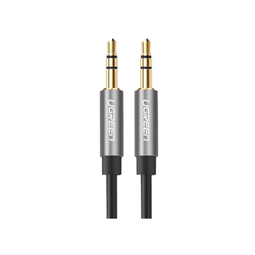 Cable Auxiliar 5 Metros / Conector 3.5mm a 3.5mm / Macho a Macho / Cubierta de TPE / Carcasa de Aluminio / Color Negro