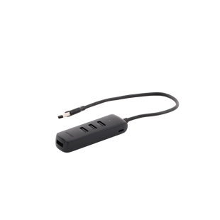 HUB USB-A 3.0 4 en 1 | 4 Puertos USB-A 3.0 (5Gbps) | Cable de 25 cm | Indicador Led | Ideal para Transferencia de Datos | Entrada USB-C para alimentar equipos de mayor consumo como discos duros | Color Negro.
