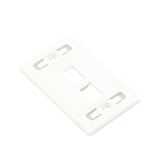 Placa de Pared Modular 10G MAX de 2 Salidas, Color Blanco