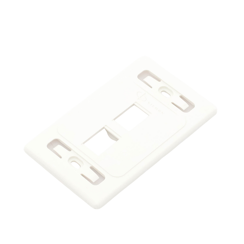 Placa de Pared Modular 10G MAX de 2 Salidas, Color Blanco