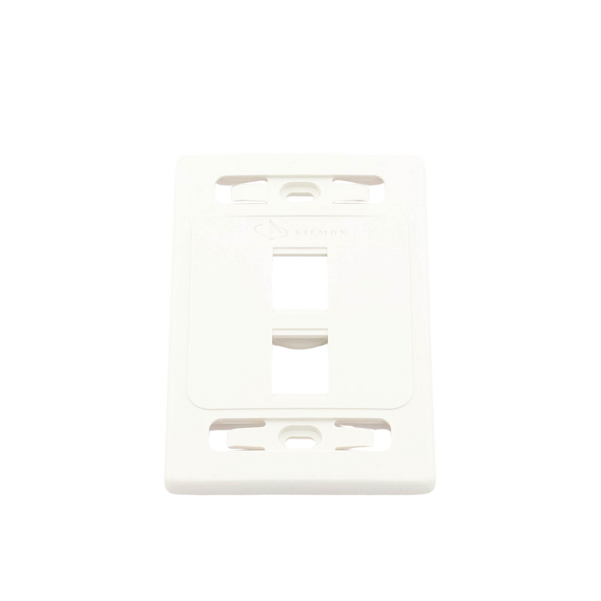 Placa de Pared Modular 10G MAX de 2 Salidas, Color Blanco