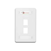 Placa de Pared Modular 10G MAX de 2 Salidas, Color Blanco