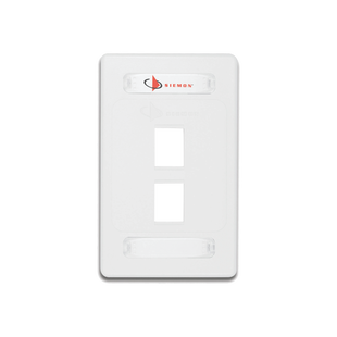 Placa de Pared Modular 10G MAX de 2 Salidas, Color Blanco