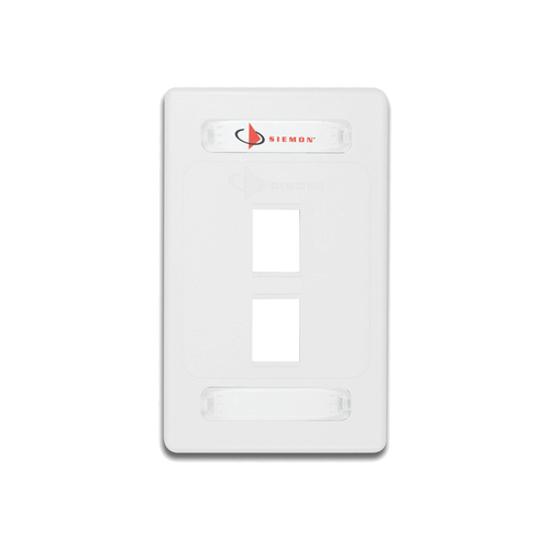 Placa de Pared Modular 10G MAX de 2 Salidas, Color Blanco