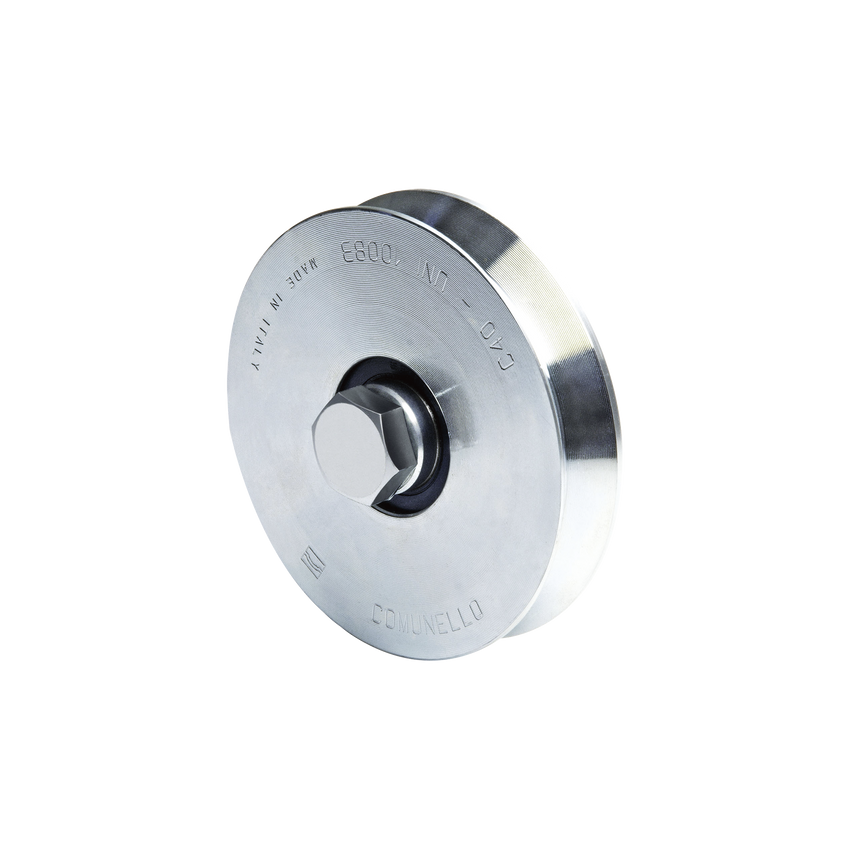 Rueda de 10 cm Para Puertas Corredizas de Hasta 220 Kg / Canal Tipo "V"