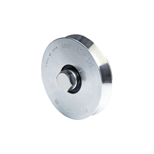 300V / Rueda de 14cm SIN Soporte Para Puertas Corredizas de hasta 270 Kg / Canal Tipo "V"