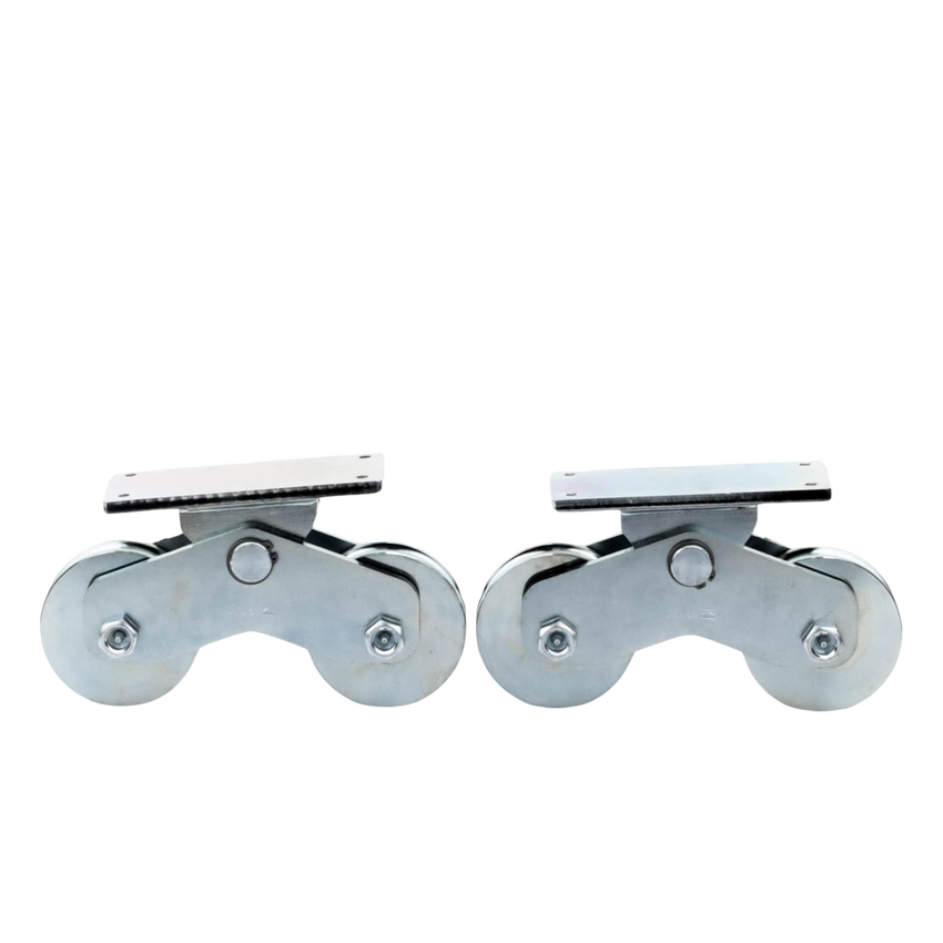 Rueda Doble de 12 cm / Capacidad Para Puertas de hasta 1200 kg / Canal Tipo "U"