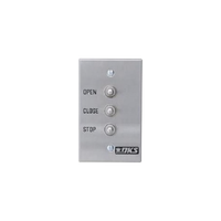 Botonera triple compatible con motores para portones abatibles y corredizos Doorking / Uso en interiores / Fácil instalación en caja estándar