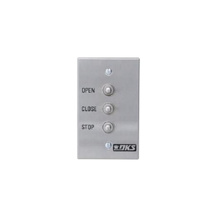 Botonera triple compatible con motores para portones abatibles y corredizos Doorking / Uso en interiores / Fácil instalación en caja estándar