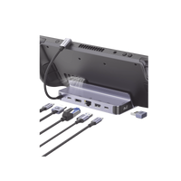 HUB USB-C (Docking Revodok Pro) 6 en 1 | Soporte para Steam Deck  | 2 USB-A 3.0 (5Gbps) | USB-C 3.0 (5Gbps) | RJ45 (Gigabit Ethernet) | HDMI 2.0 4K@60Hz | USB-C PD Carga 100W | Carcasa de Aluminio.