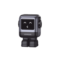 Cargador Mini GaNRobot 30W serie UNO | 1 USB-C de Carga Rápida | Tecnología GaN II | Multiprotocolo PD/QC/SCP/FCA | Carga Inteligente | Pantalla LED | Zapato Magnético Extraíble | Thermal Guard | Color Negro.