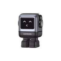 Cargador RobotGaN de 65W Serie UNO | 3 Puertos de Carga R�pida | 2 USB-C | 1 USB-A | PD 3.0 | QC 4.0 | Carga Inteligente | Tecnolog�a GaN II | Zapato Magn�tico Extra�ble | Carcasa Ign�fuga | Pantalla LED