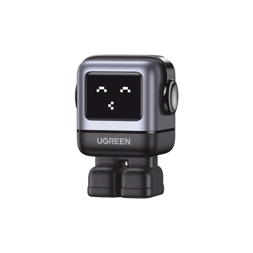 Cargador RobotGaN de 65W Serie UNO | 3 Puertos de Carga R�pida | 2 USB-C | 1 USB-A | PD 3.0 | QC 4.0 | Carga Inteligente | Tecnolog�a GaN II | Zapato Magn�tico Extra�ble | Carcasa Ign�fuga | Pantalla LED