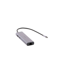 HUB USB-C (Docking Revodok) 6 en 1 | 3 Puertos USB-A 3.0 (5 Gbps) | USB-C PD 100W | HDMI 4K@30Hz | Entrada 1 RJ45 (Gigabit Ethernet) | Chip de Última Generación | Potente Disipación de Calor |  Caja de Aluminio.