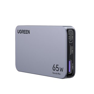 Cargador Ultra Slim 65W Nexode Pro| Diseño de Pared Plano | 3 Puertos de Carga Rápida | 2 USB-C | 1 USB-A | Tecnología GaNInfinity | PD3.1 de 65W / QC4.0 | Tecnología de Protección Térmica | Optimiza la Carga | Ca