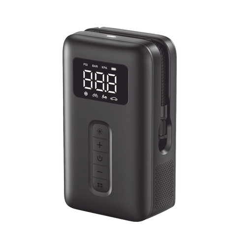 Inflador de Neumáticos | Compresor de Aire Portátil |  Bomba de Aire de 150 PSI | Flujo de Aire de 15L/Min | Con Batería Integrada | Cuenta con Luz LED | Ideal para coches, bicicletas, pelotas de motocicleta.