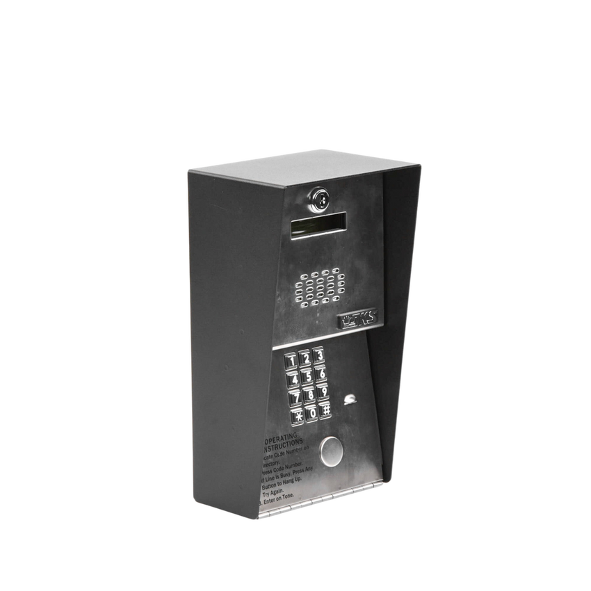 Audioportero Telefónico DKS Para 600 números Telefónicos / Control Para 2 Puertas / Gabinete Para Sobreponer/ Marcación a 16 Digitos / Linea Análoga o Digital