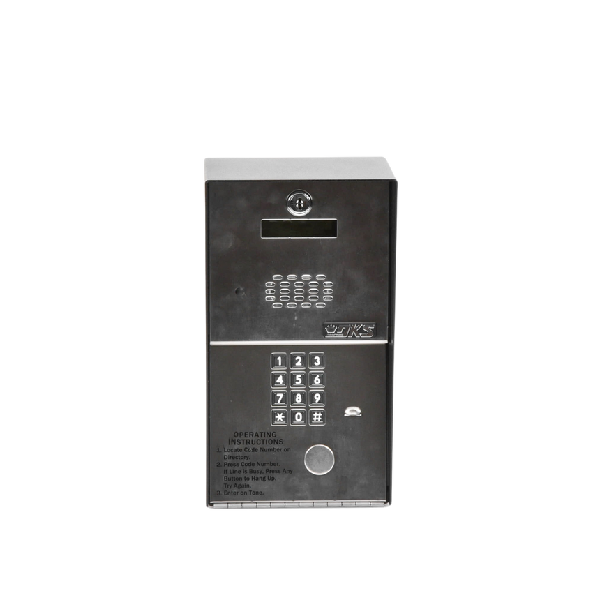 Audioportero Telefónico DKS Para 600 números Telefónicos / Control Para 2 Puertas / Gabinete Para Sobreponer/ Marcación a 16 Digitos / Linea Análoga o Digital
