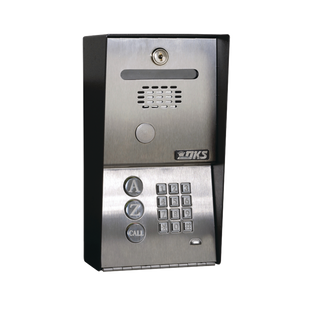 Audioportero Telefónico DKS Con Directorio / 100 Números Telefónicos / Control Para 2 Puertas / Gabinete Para Sobreponer / Marcación a 16 Digitos / Linea análoga o digital